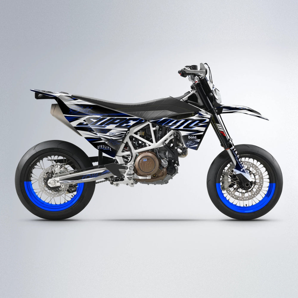 PHANTOM Husqvarna 701 supermoto graphics kit in Blue