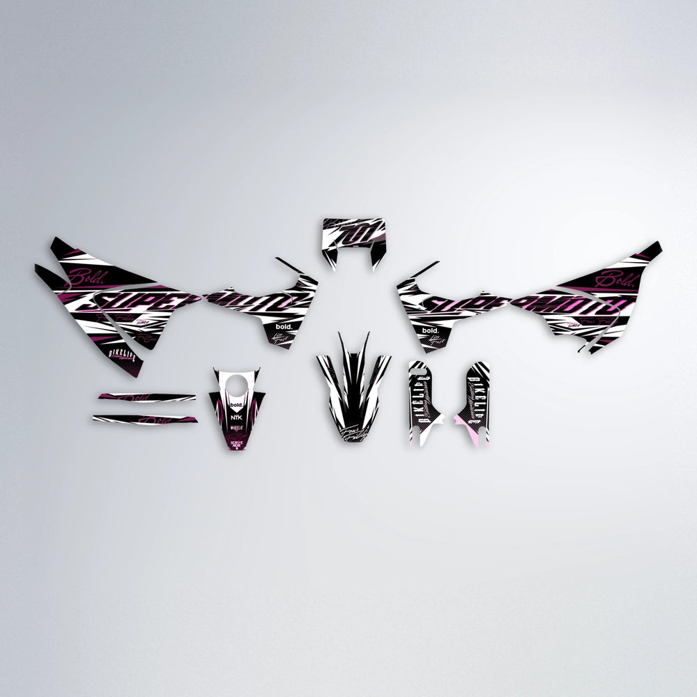 PHANTOM Husqvarna 701 graphics kit parts layout in Flamingo