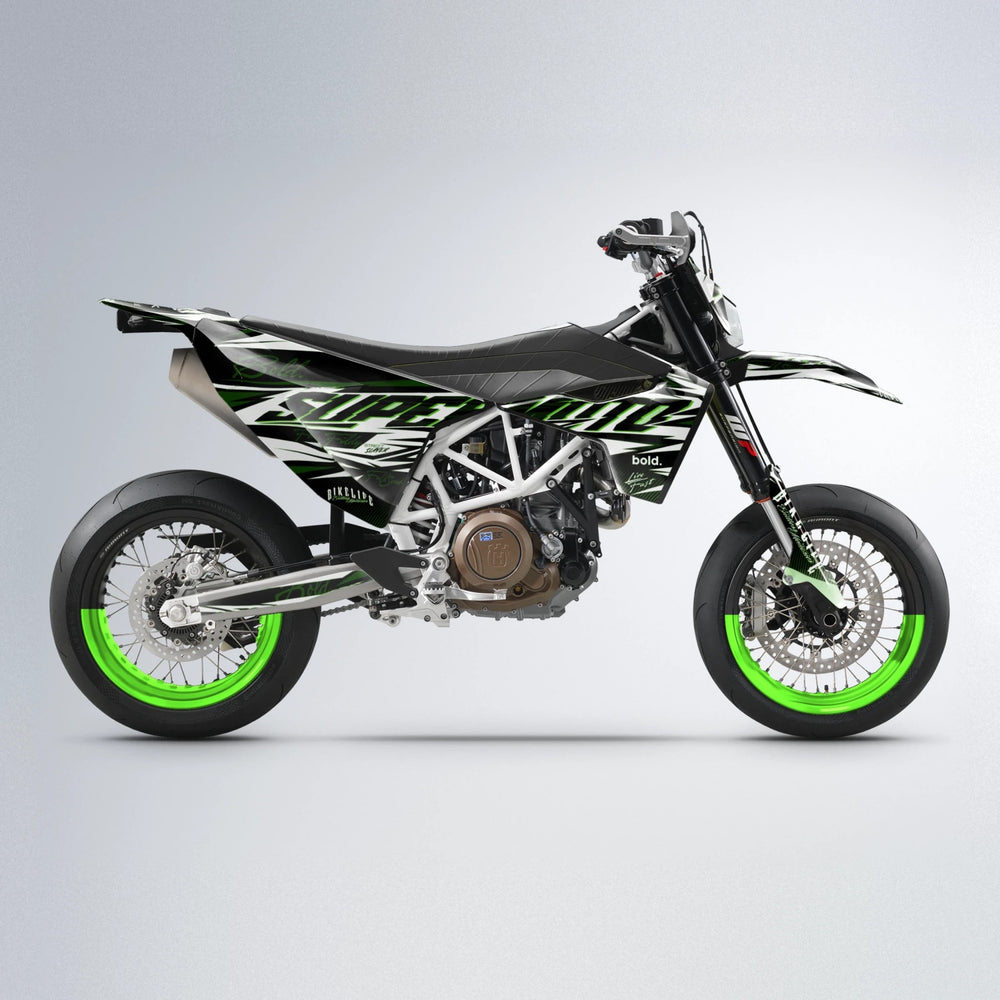 PHANTOM Husqvarna 701 supermoto graphics kit in Green