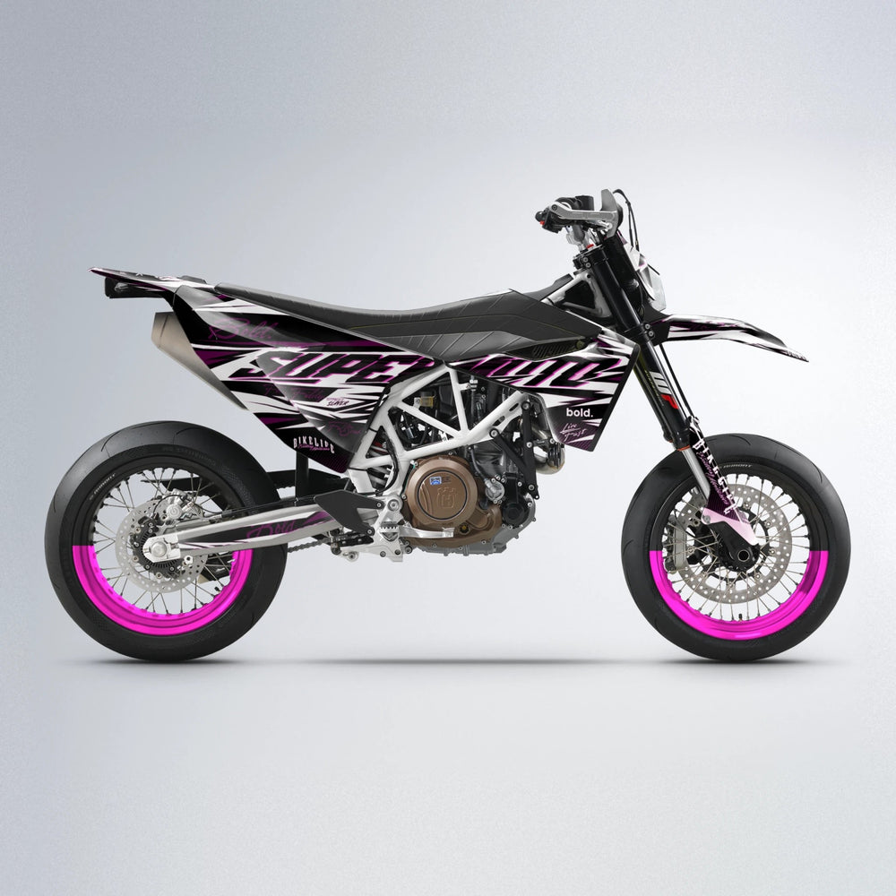 PHANTOM Husqvarna 701 supermoto graphics kit in Pink