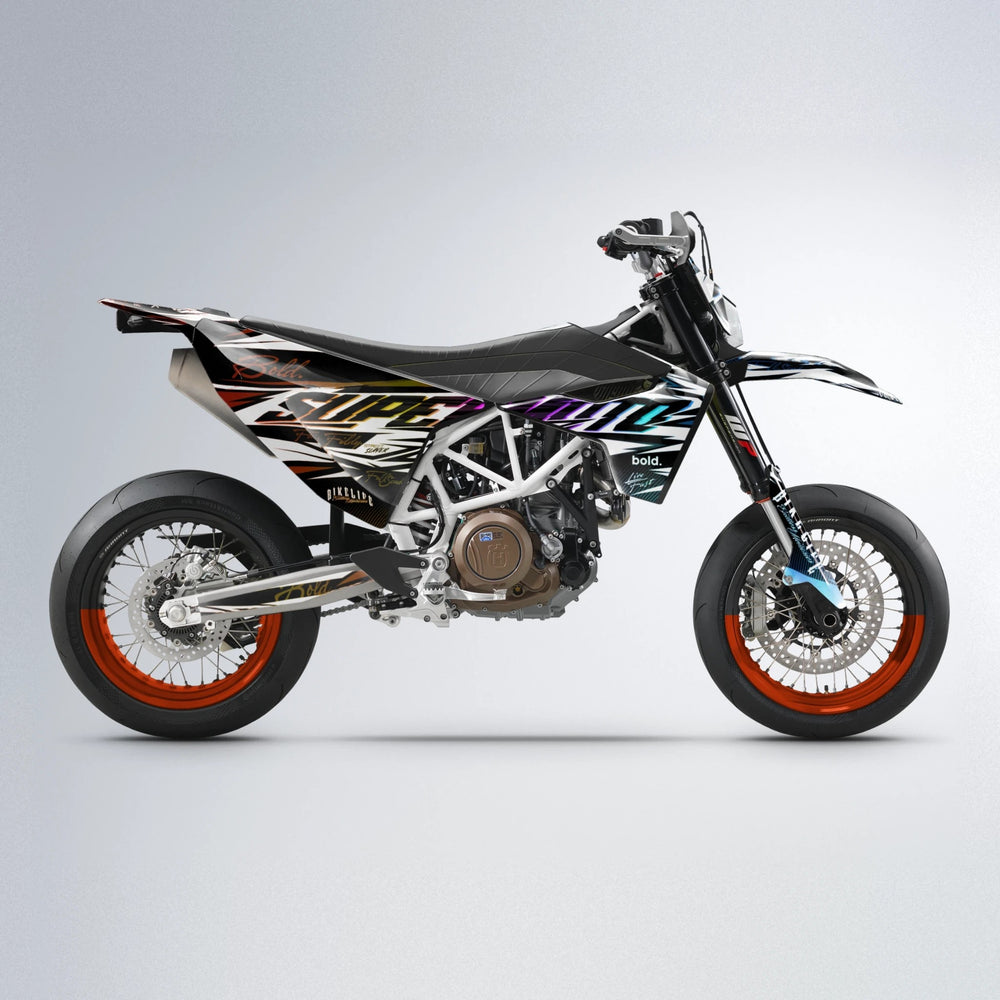 PHANTOM Husqvarna 701 supermoto graphics kit in Sunset Fade