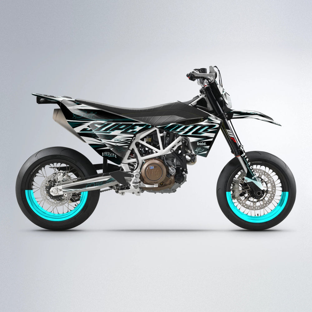PHANTOM Husqvarna 701 supermoto graphics kit in Teal