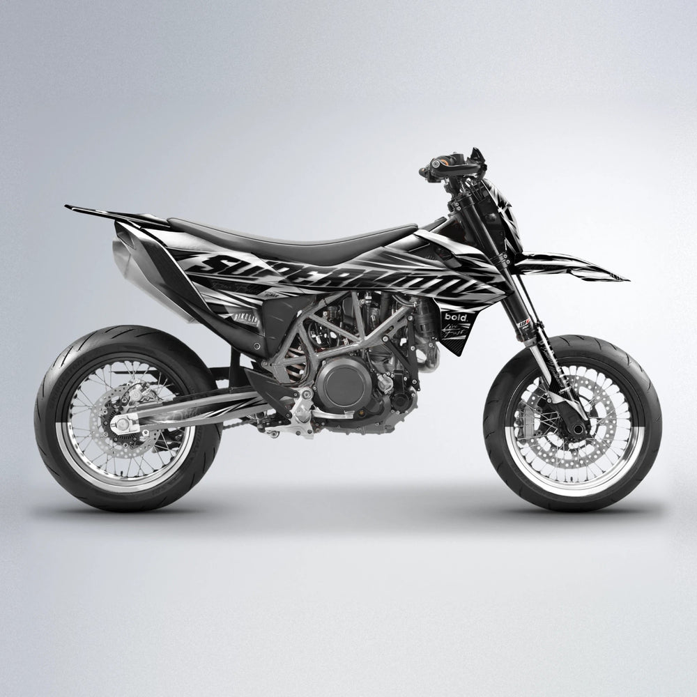 PHANTOM KTM SMC 690 supermoto graphics kit in Black