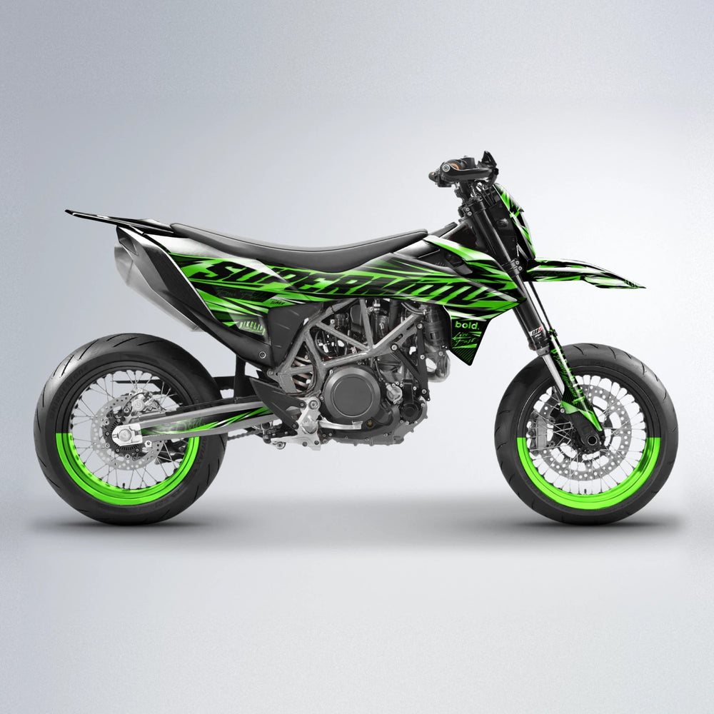 PHANTOM KTM SMC 690 supermoto graphics kit in Green