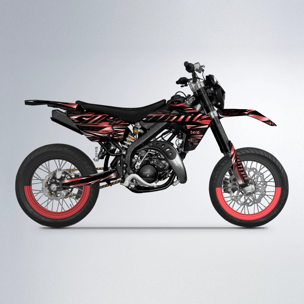 PHANTOM Rieju MRT supermoto graphics kit in Black & Red