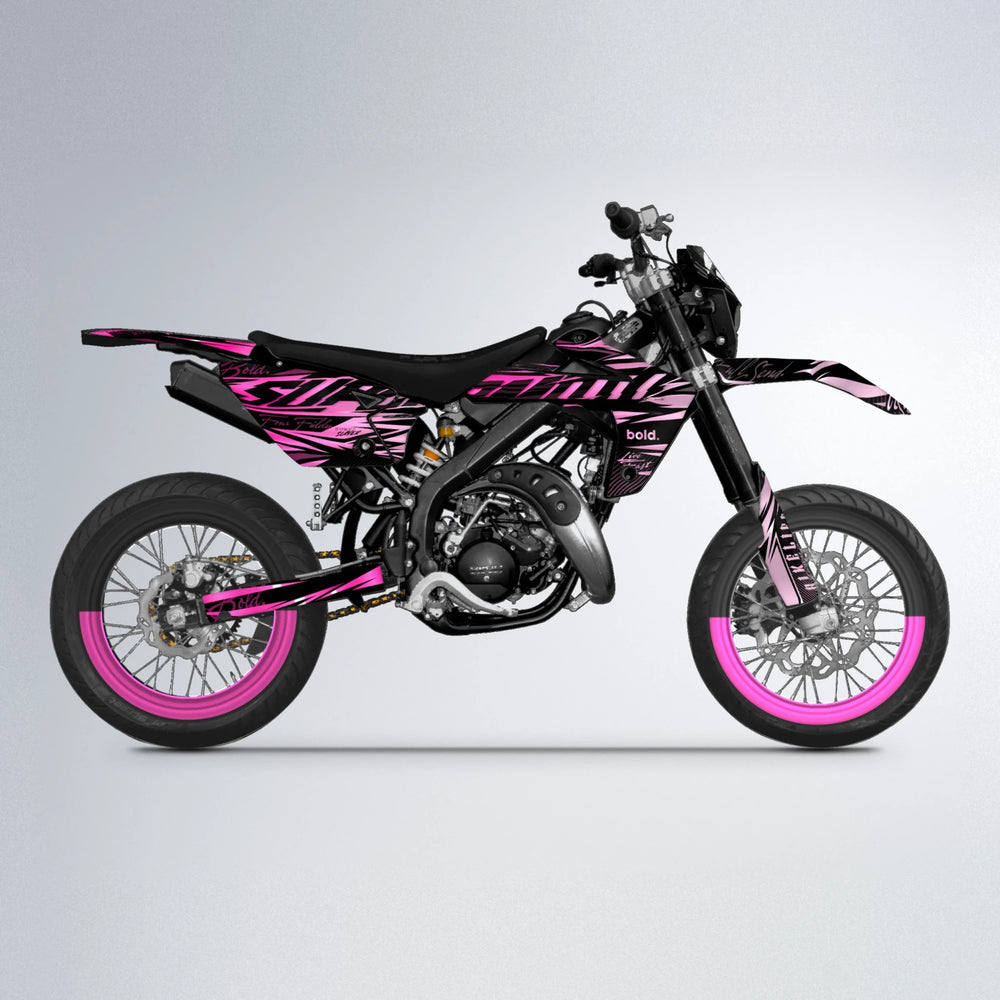 PHANTOM Rieju MRT supermoto graphics kit in Flamingo