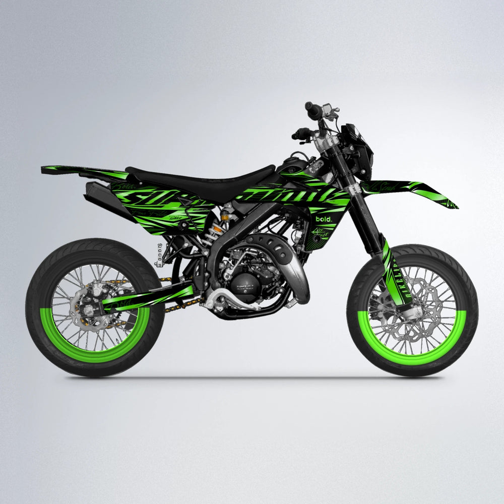 PHANTOM Rieju MRT supermoto graphics kit in Green