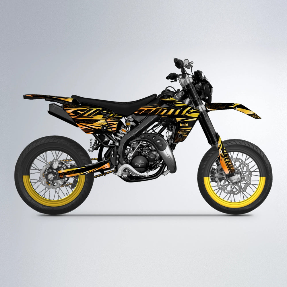 PHANTOM Rieju MRT supermoto graphics kit in Orange & Yellow