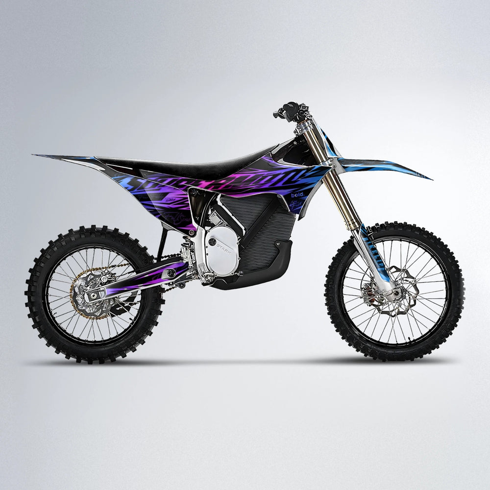 PHANTOM Stark Varg MX motocross graphics kit in Blue Purple Fade