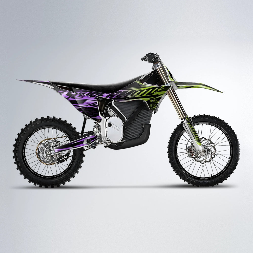 PHANTOM Stark Varg MX motocross graphics kit in Purple & Yellow