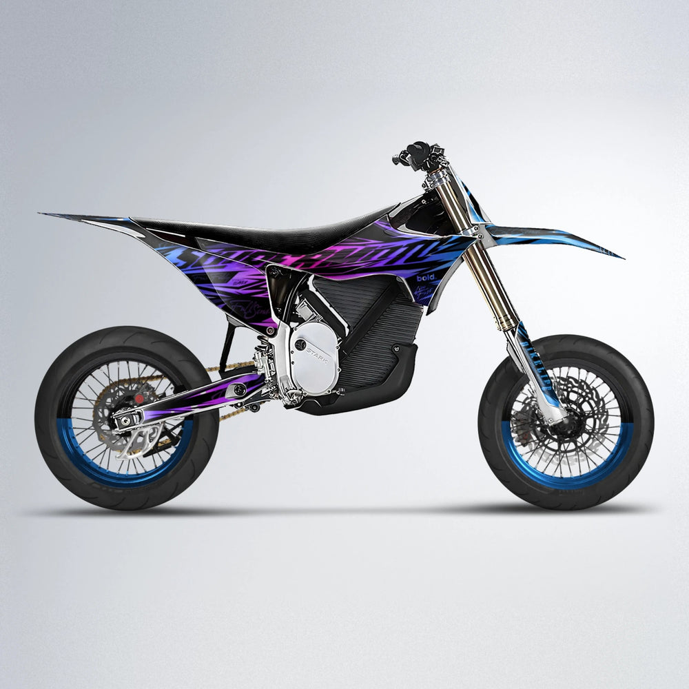 PHANTOM Stark Varg SM supermoto graphics kit in Blue Purple Fade