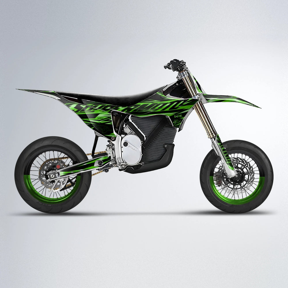 PHANTOM Stark Varg SM supermoto graphics kit in Green
