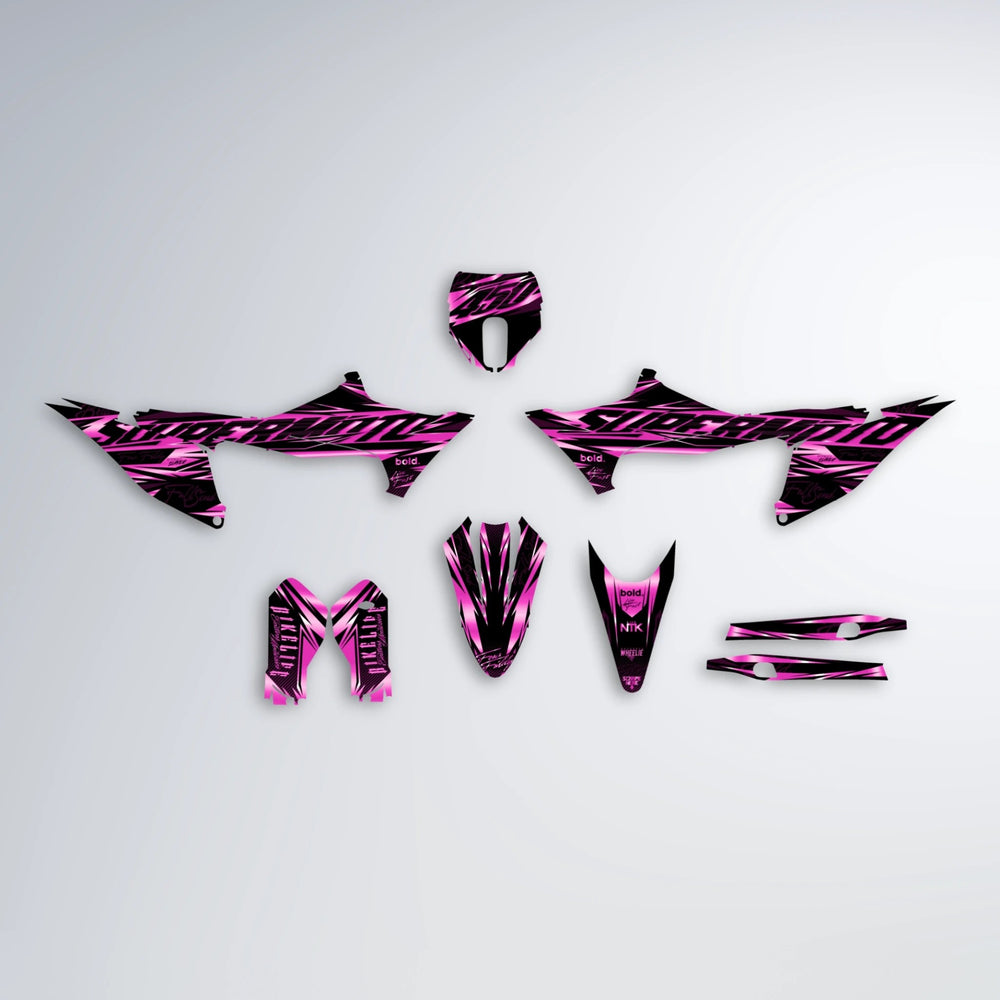 PHANTOM Stark Varg SM graphics kit parts layout in Pink