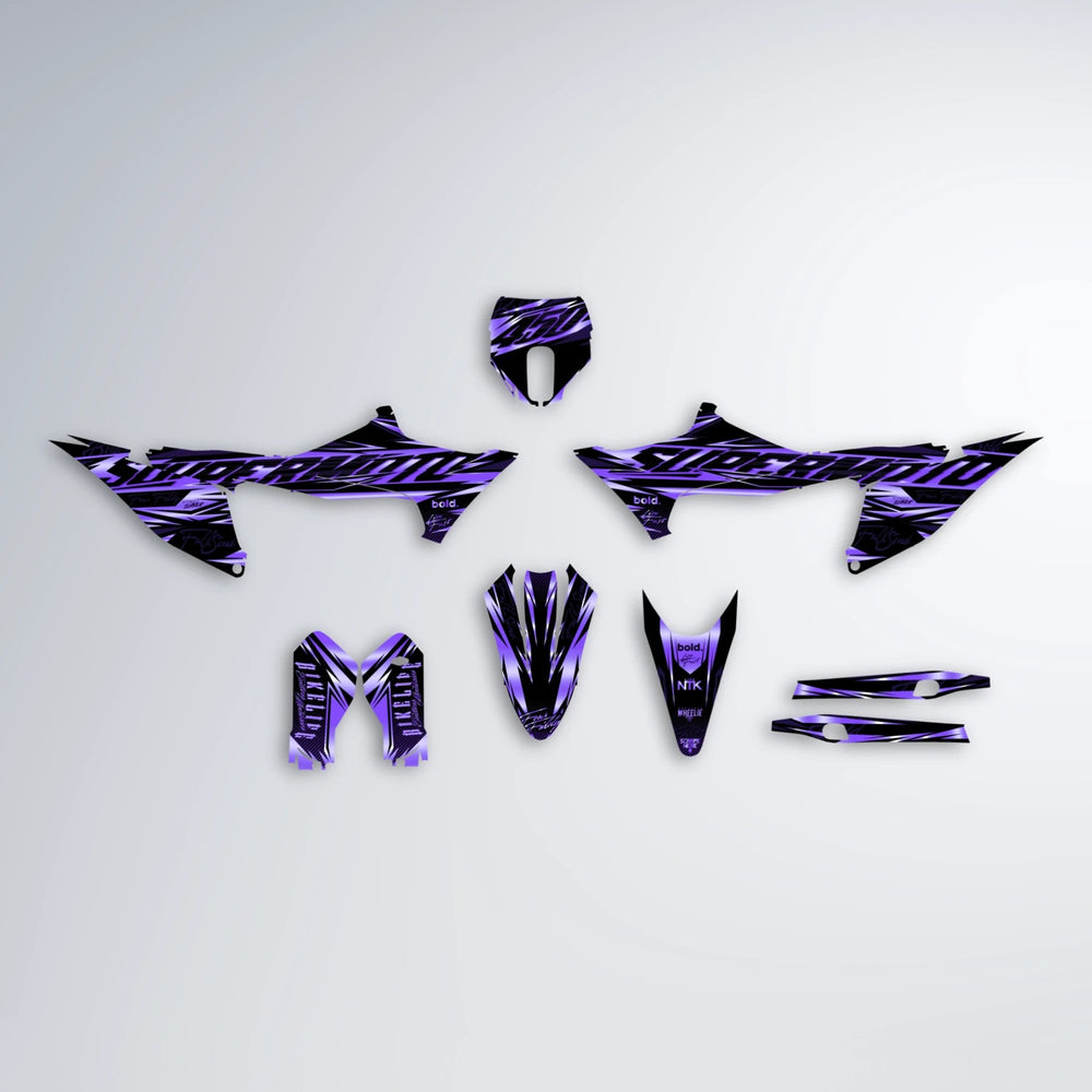 PHANTOM Stark Varg SM graphics kit parts layout in Purple