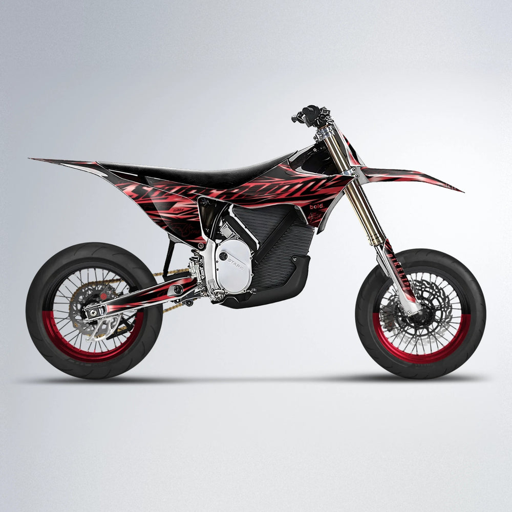 PHANTOM Stark Varg SM supermoto graphics kit in Red