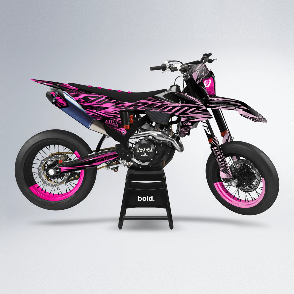 PHANTOM supermoto graphics kit in Flamingo