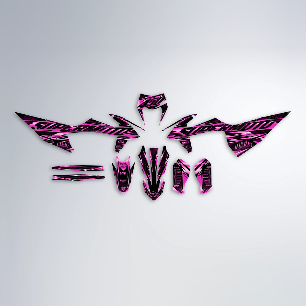 PHANTOM graphics kit parts layout in Pink