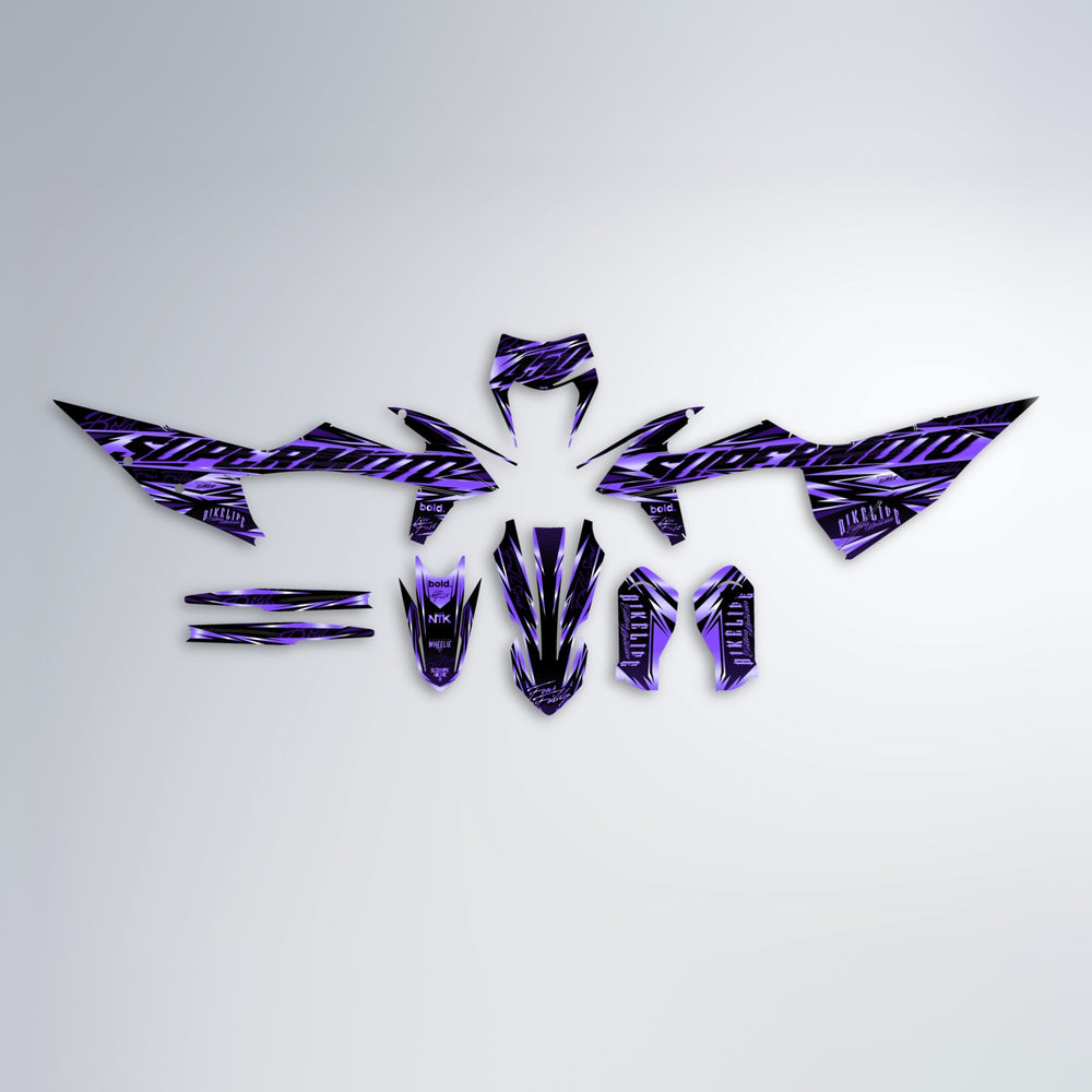 PHANTOM graphics kit parts layout in Purple