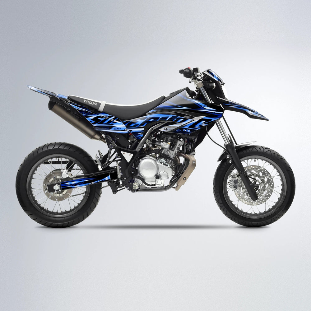 PHANTOM Yamaha WR 125X supermoto graphics kit in Blue