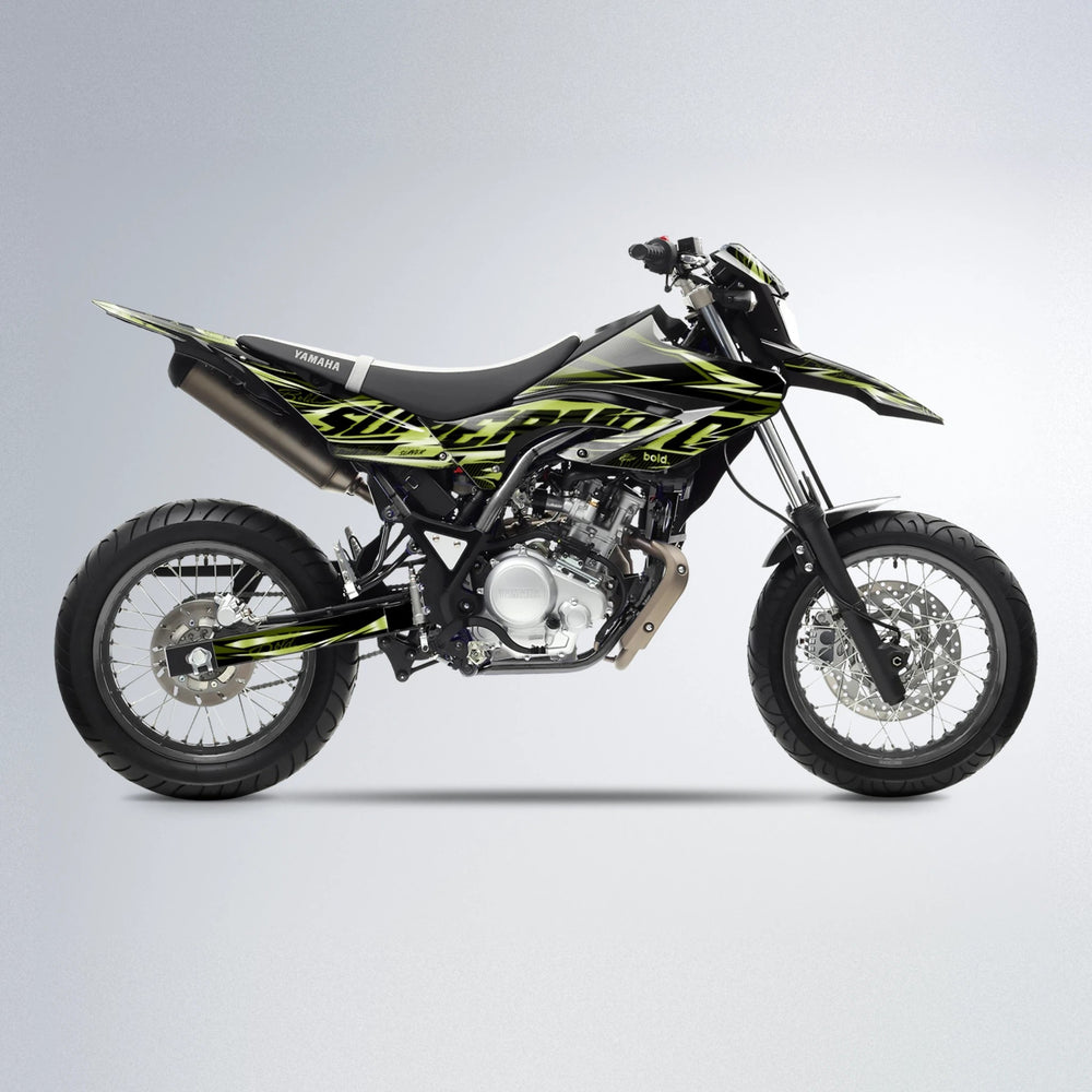 PHANTOM Yamaha WR 125X supermoto graphics kit in Olive
