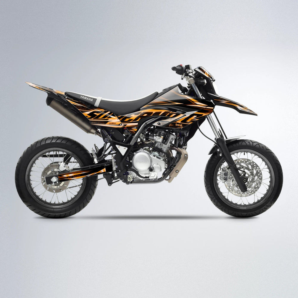 PHANTOM Yamaha WR 125X supermoto graphics kit in Orange