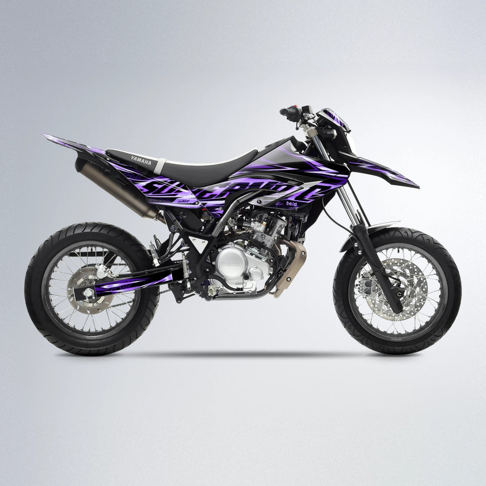 PHANTOM Yamaha WR 125X supermoto graphics kit in Purple