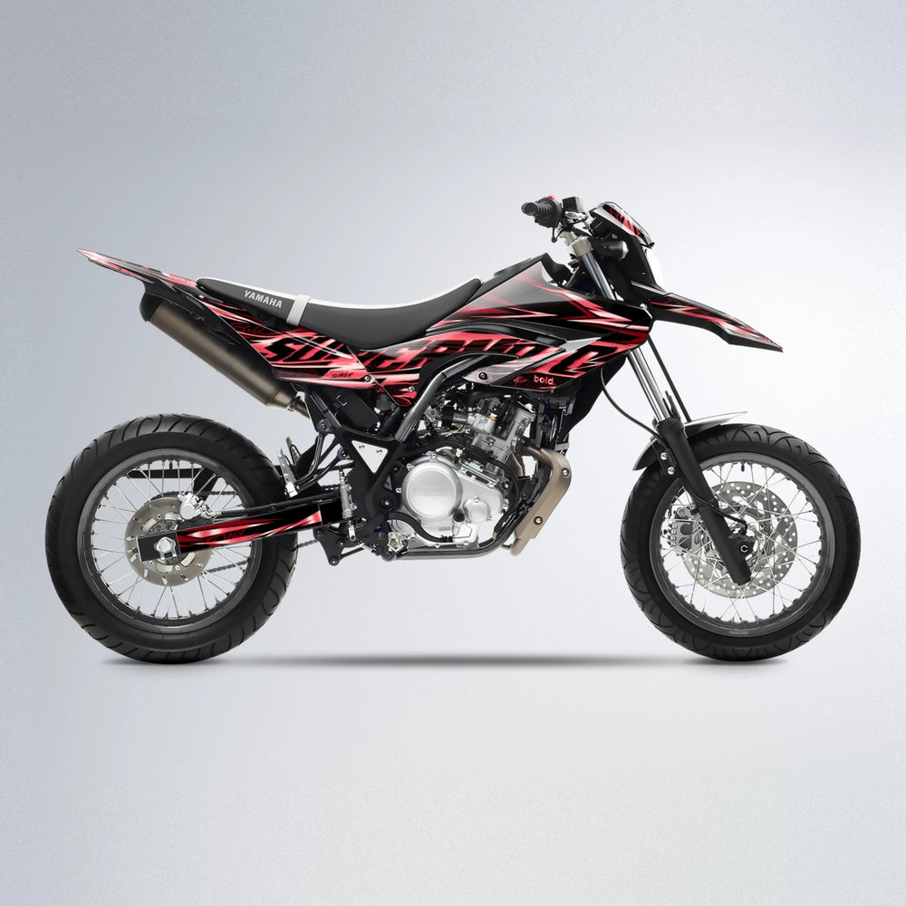 PHANTOM Yamaha WR 125X supermoto graphics kit in Red
