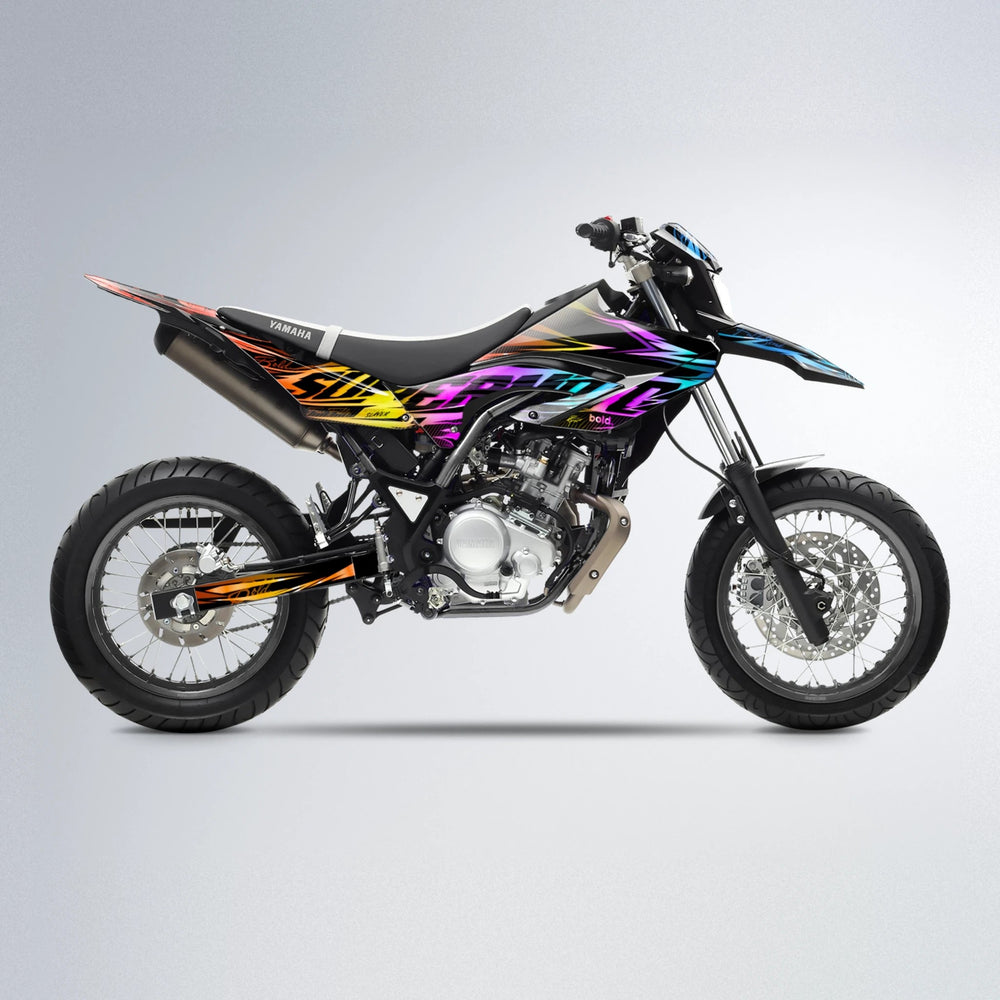 PHANTOM Yamaha WR 125X supermoto graphics kit in Sunset Fade