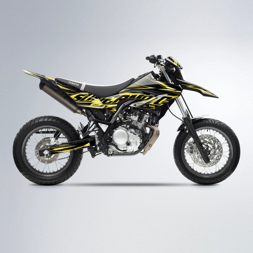 PHANTOM Yamaha WR 125X supermoto graphics kit in Yellow