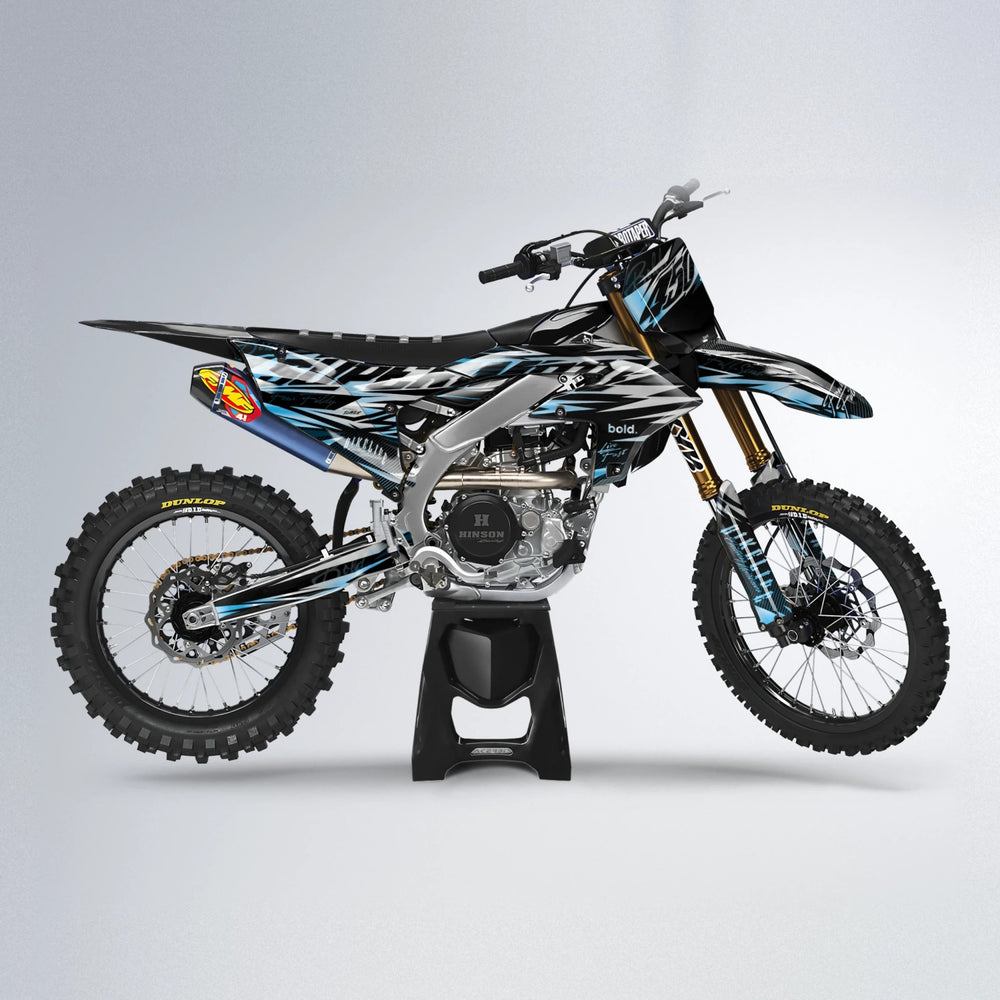 PHANTOM Yamaha YZF MX motocross graphics kit in Light Blue & White