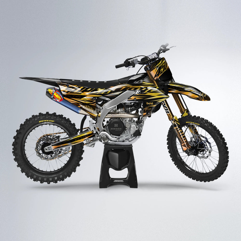 PHANTOM Yamaha YZF MX motocross graphics kit in Orange & Yellow