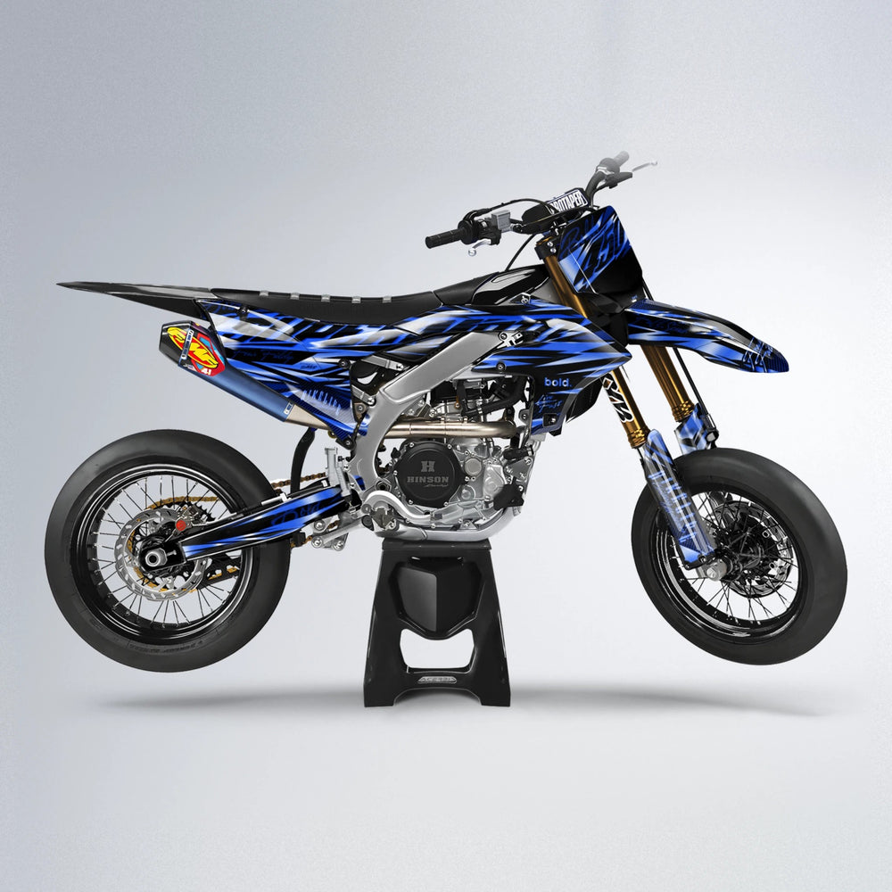 PHANTOM Yamaha YZF SM supermoto graphics kit in Blue