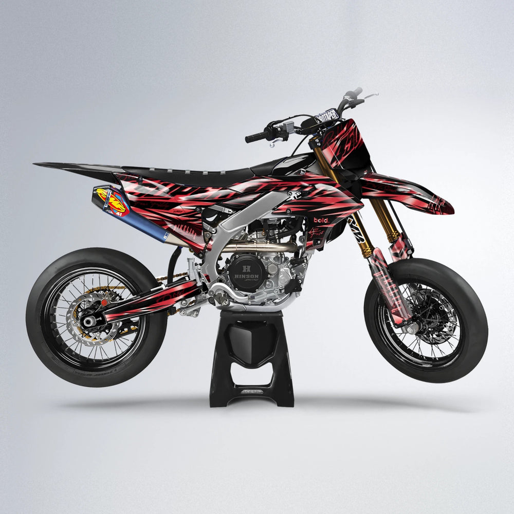 PHANTOM Yamaha YZF SM supermoto graphics kit in Red