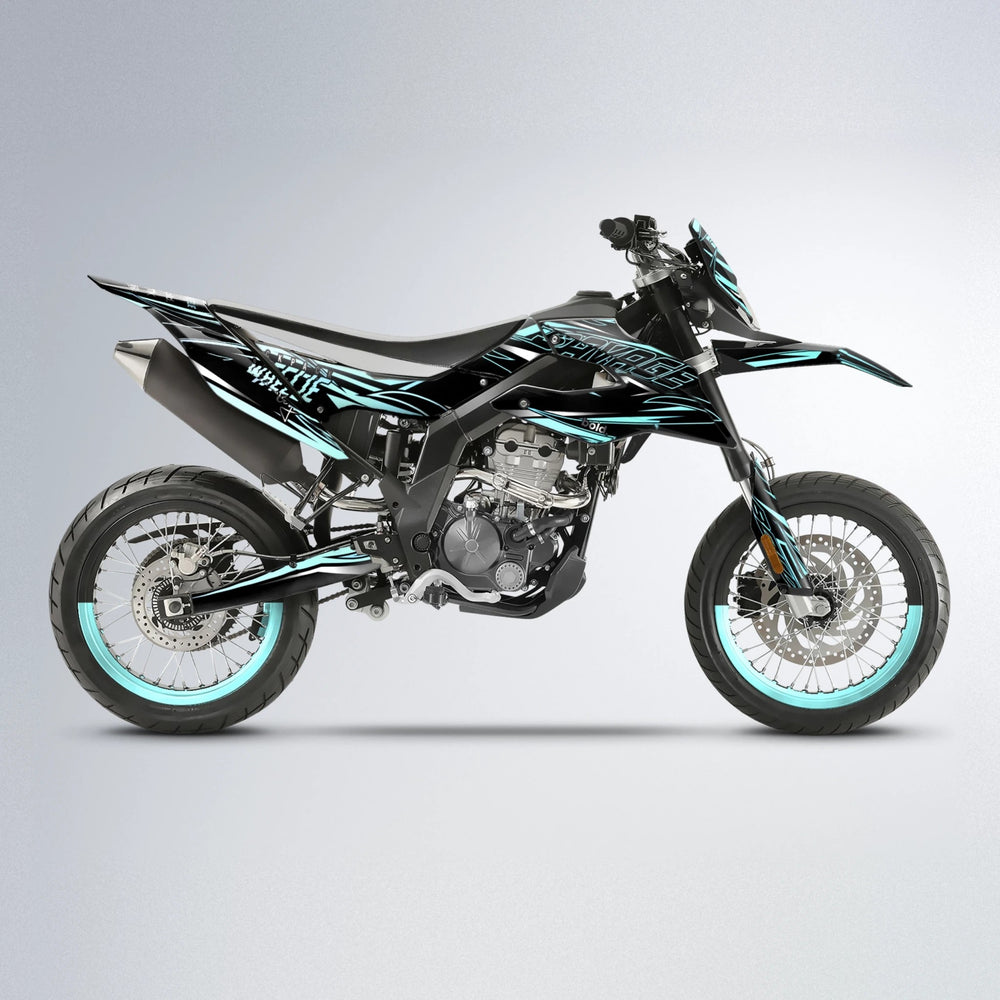PRESENCE Aprilia SX 125 supermoto graphics kit in Mint