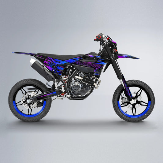 PRESENCE Beta supermoto graphics kit in Blue