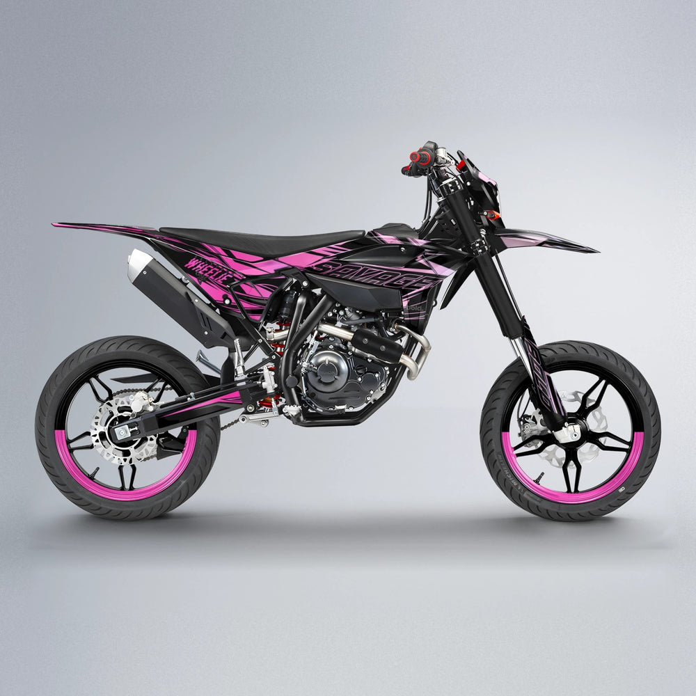 PRESENCE Beta supermoto graphics kit in Flamingo
