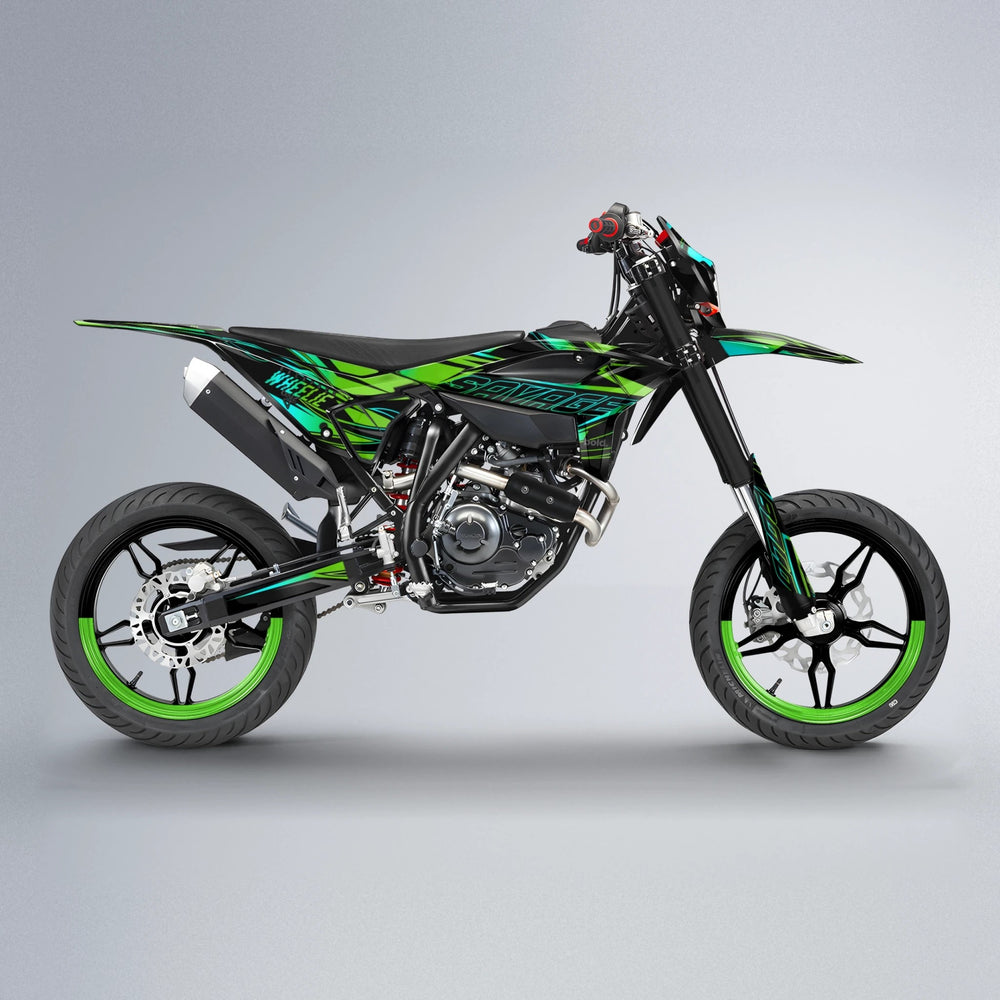 PRESENCE Beta supermoto graphics kit in Green