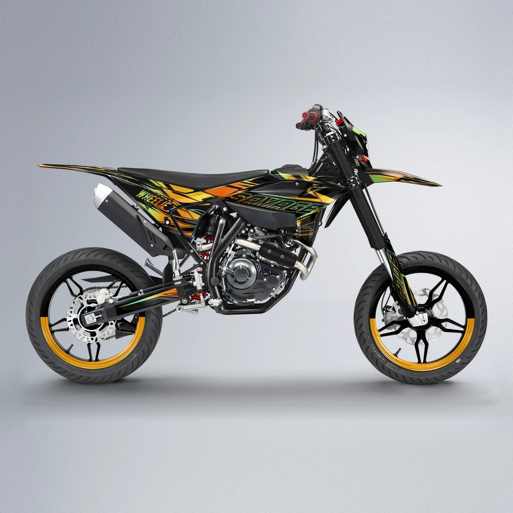 PRESENCE Beta supermoto graphics kit in Orange & Yellow