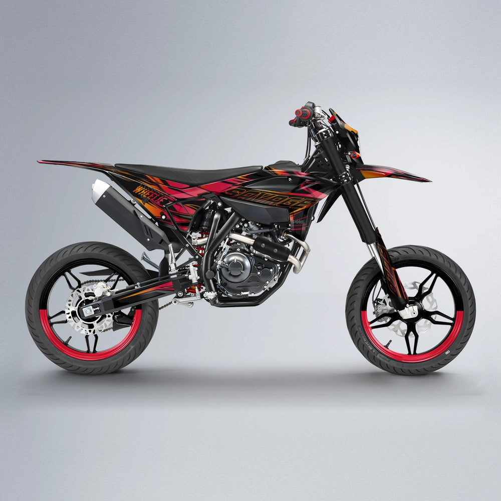 PRESENCE Beta supermoto graphics kit in Red