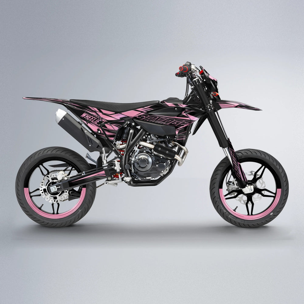 PRESENCE Beta supermoto graphics kit in Sakura Pink