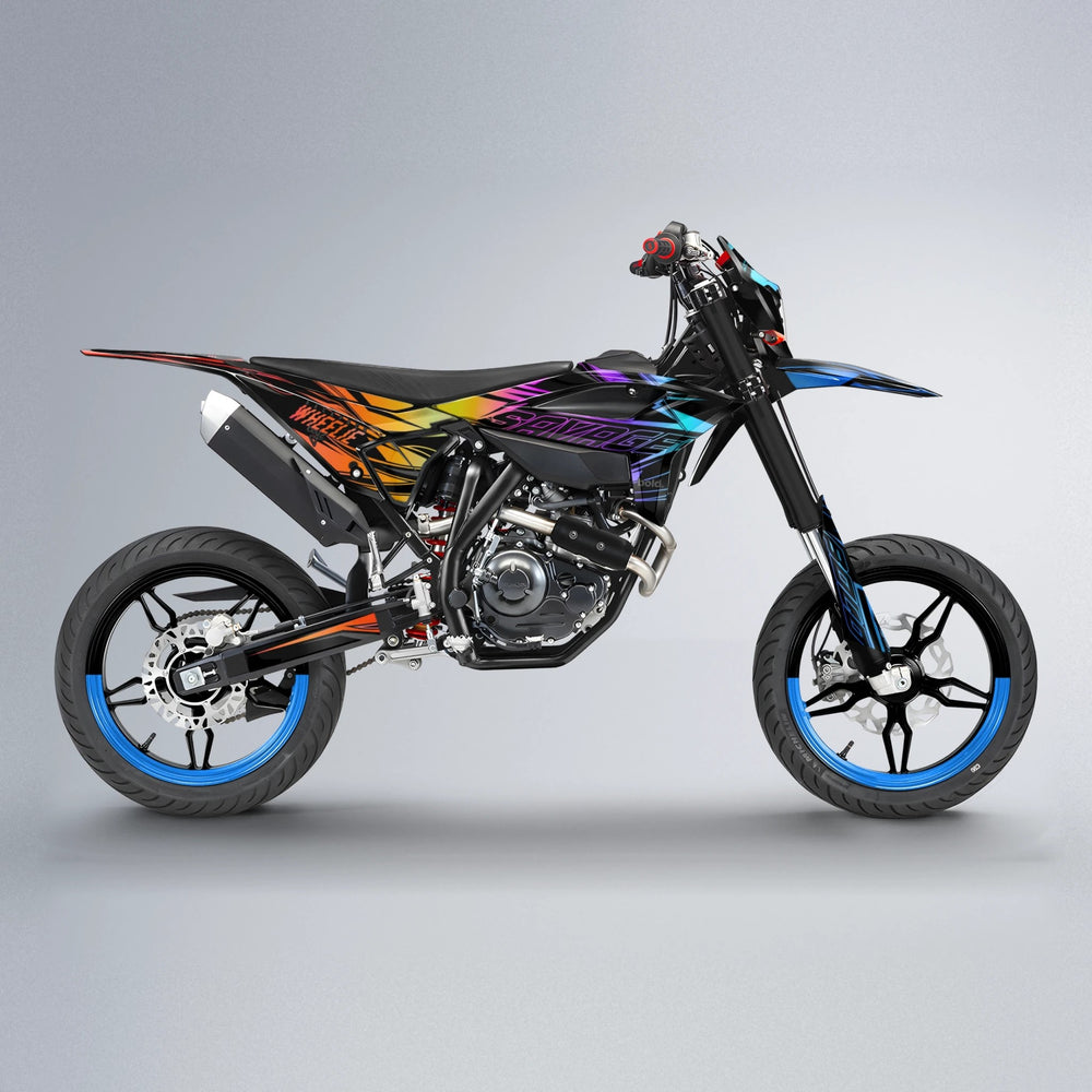 PRESENCE Beta supermoto graphics kit in Sunset Fade