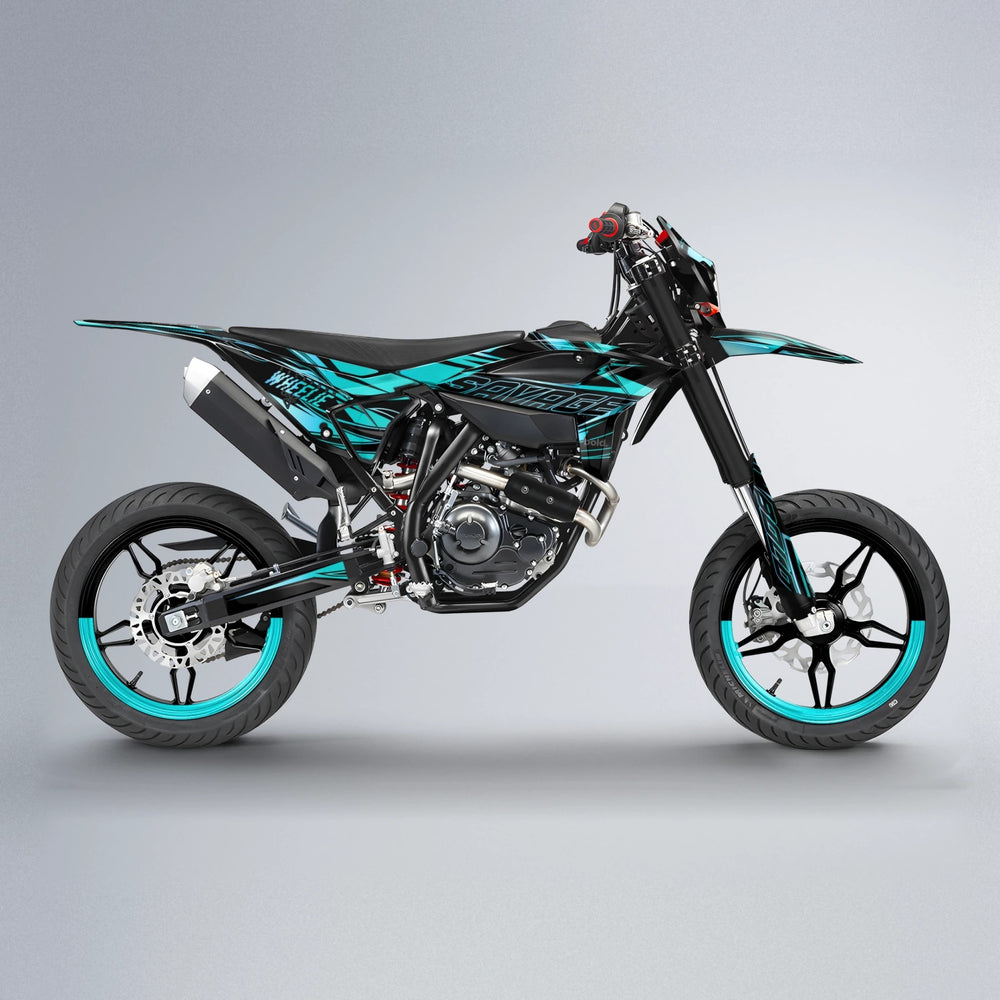 PRESENCE Beta supermoto graphics kit in Teal