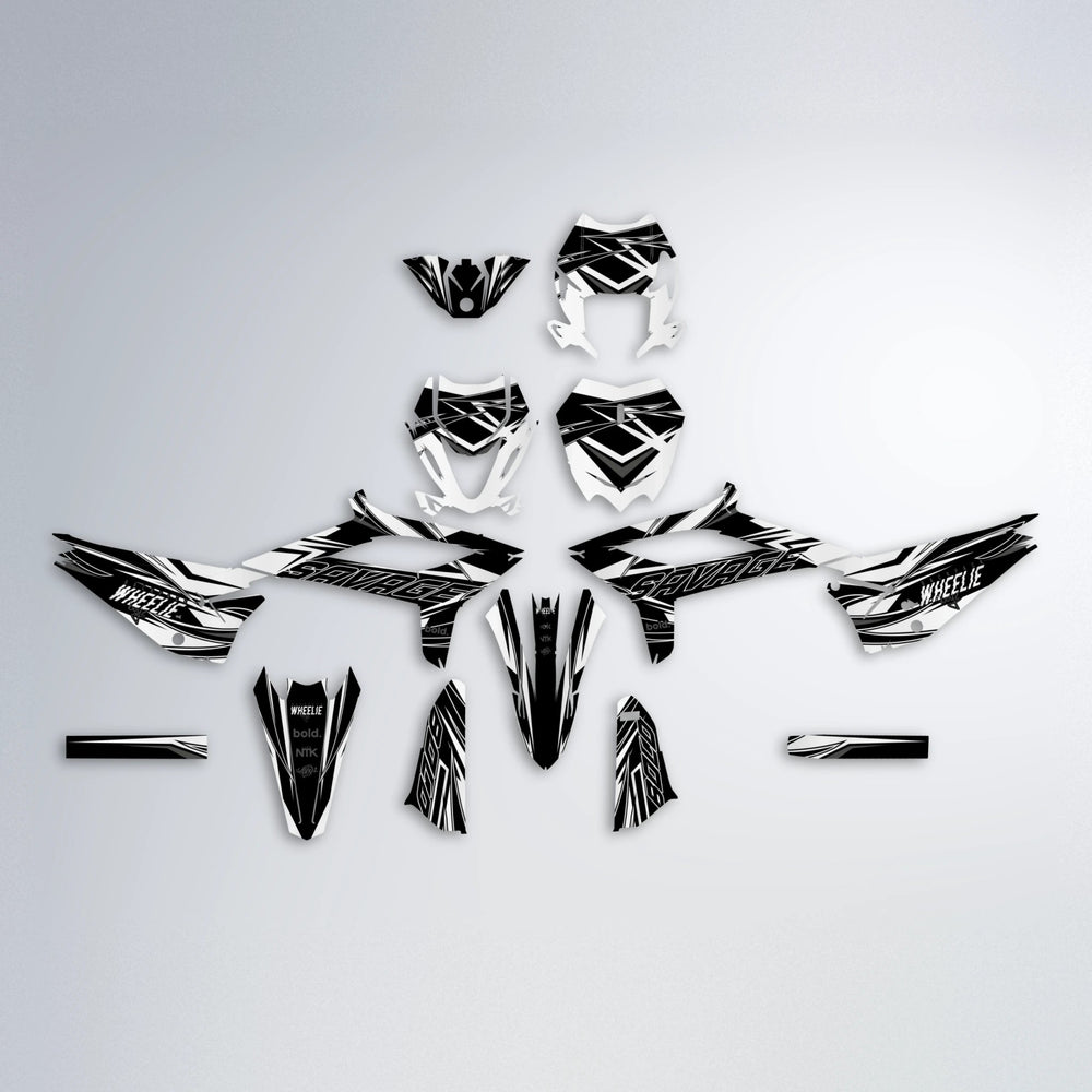 PRESENCE Beta graphics kit parts layout in White