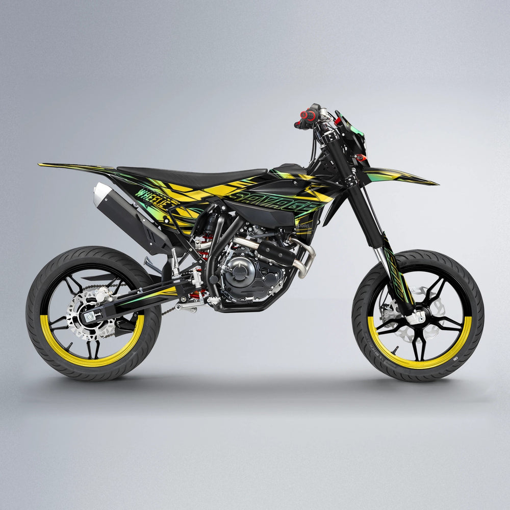 PRESENCE Beta supermoto graphics kit in Yellow