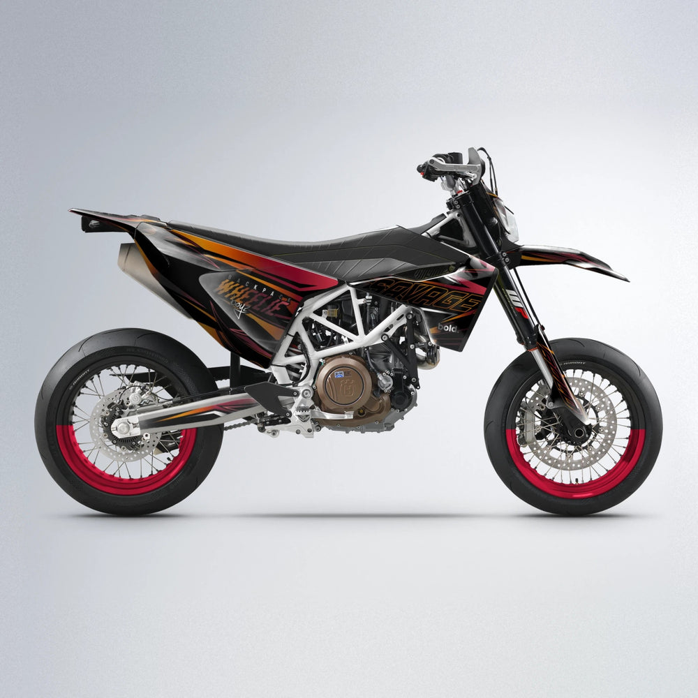 PRESENCE Husqvarna 701 supermoto graphics kit in Black & Red