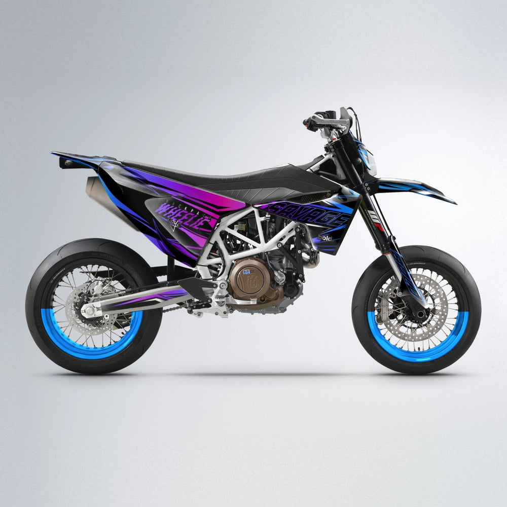 PRESENCE Husqvarna 701 supermoto graphics kit in Blue Purple Fade