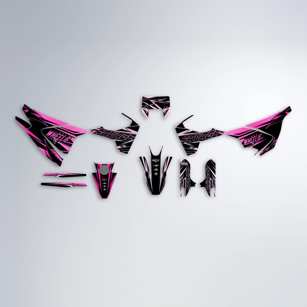PRESENCE Husqvarna 701 graphics kit parts layout in Flamingo