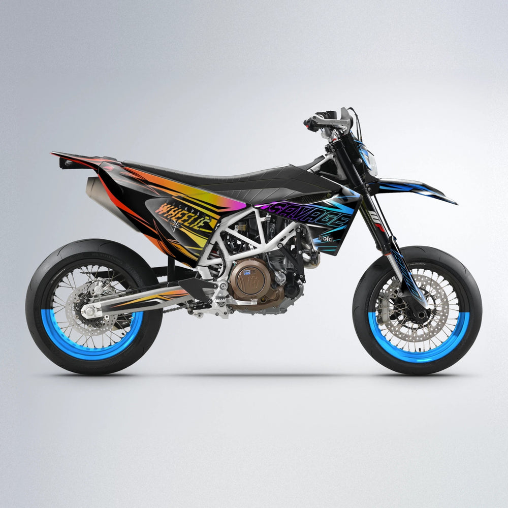 PRESENCE Husqvarna 701 supermoto graphics kit in Sunset Fade