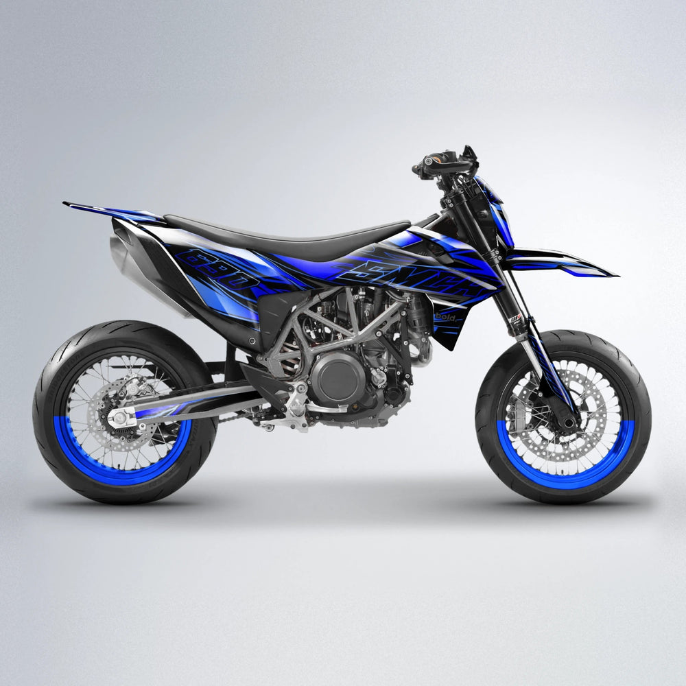 PRESENCE KTM SMC 690 supermoto graphics kit in Blue