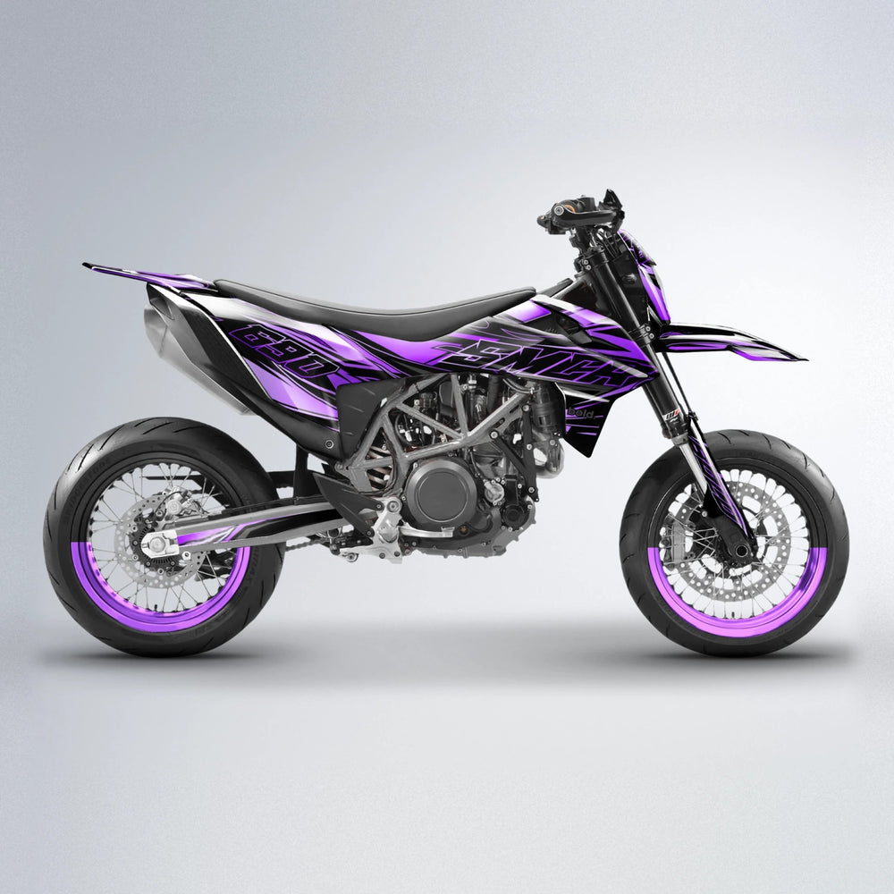 PRESENCE KTM SMC 690 supermoto graphics kit in Purple